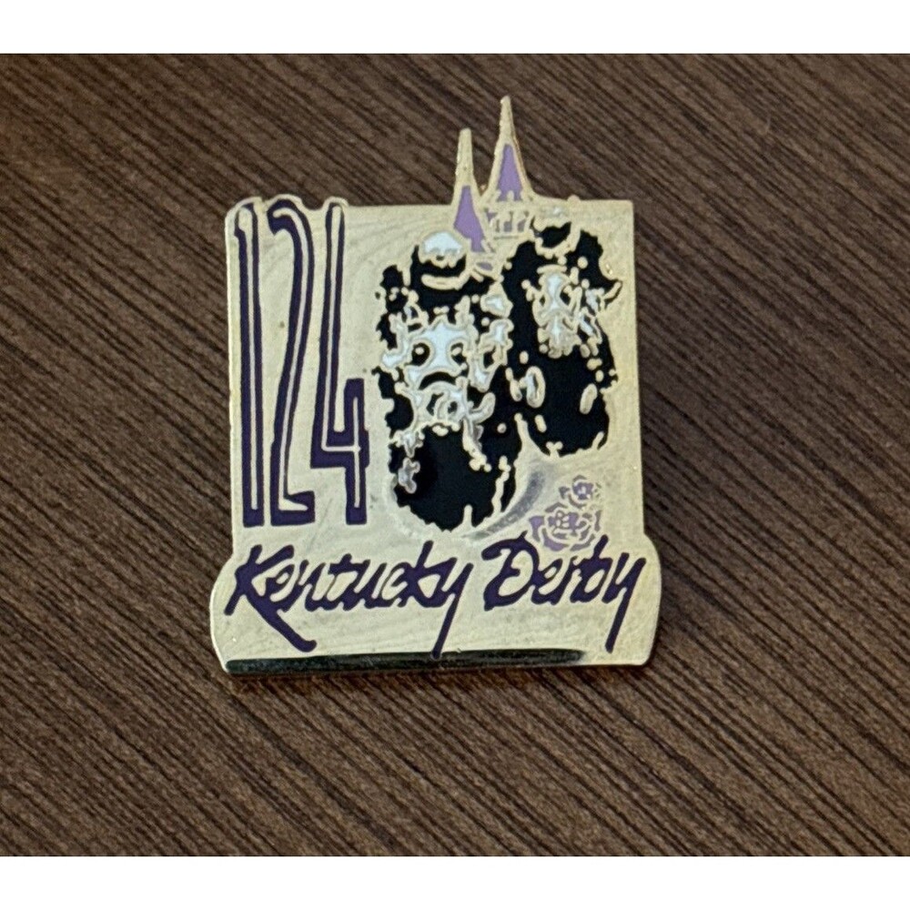 Vintage KENTUCKY DERBY 124th Horse Racing Souvenir Lapel Hat Pin Badge